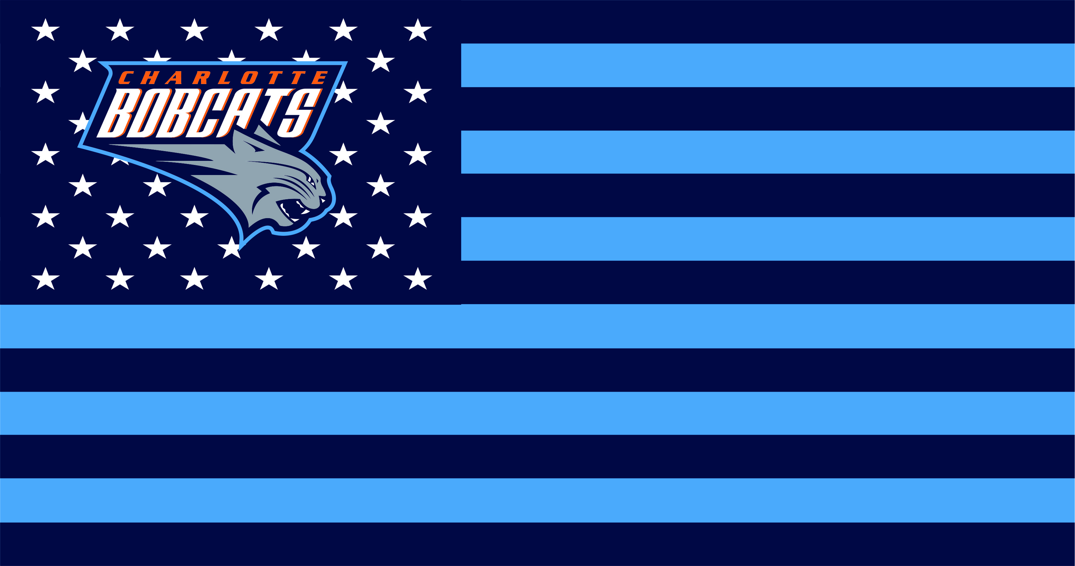 Charlotte Bobcats Flag001 logo vinyl decal